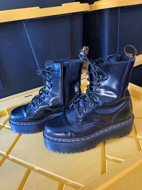Dr Martens Jaden laced zipper boots with platform
